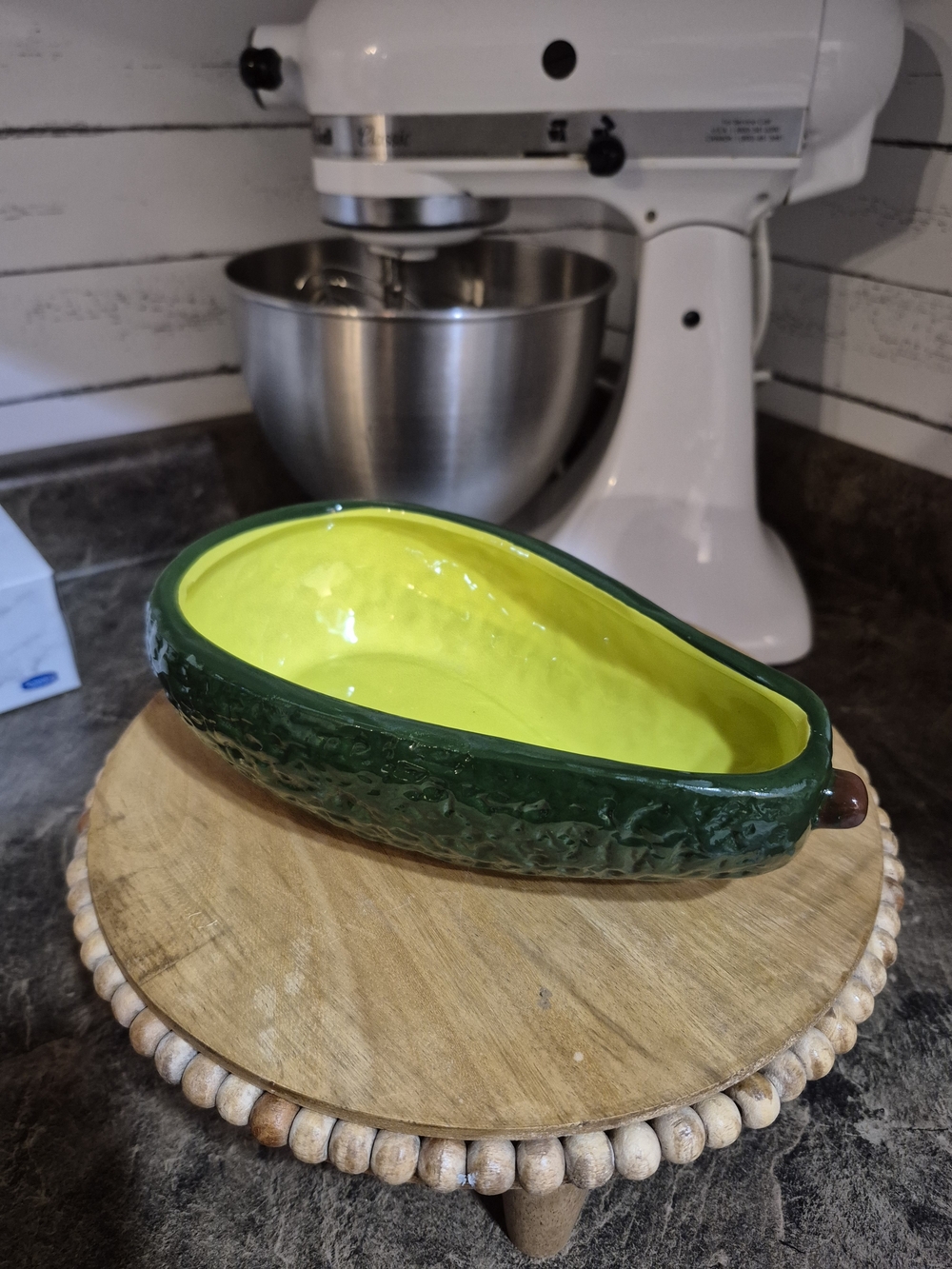 Ceramic Avacodo Serving Dish- Great For Guacomole Or Any Dip!